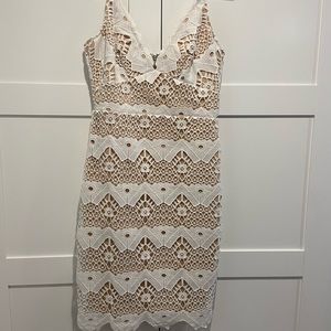 LULU’s - White crochet dress - size SMALL